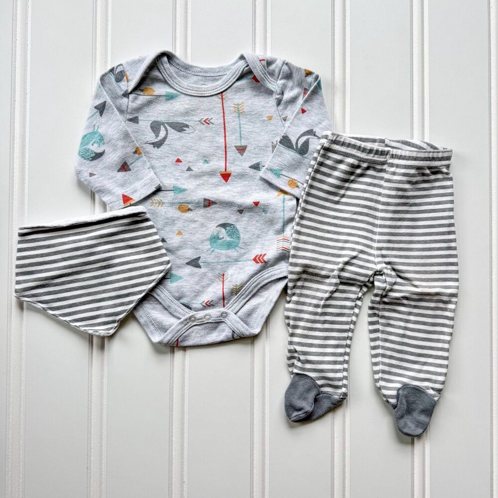 4/$10 - Rene Rofe Fox Baby Long Sleeve Onesie Bodysuit Set / Outfit | 6-9 Months